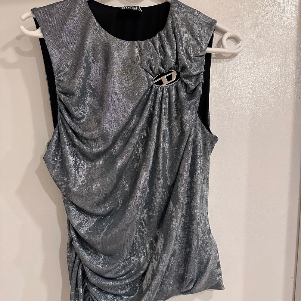 Diesel metallic tank top , new, worn once